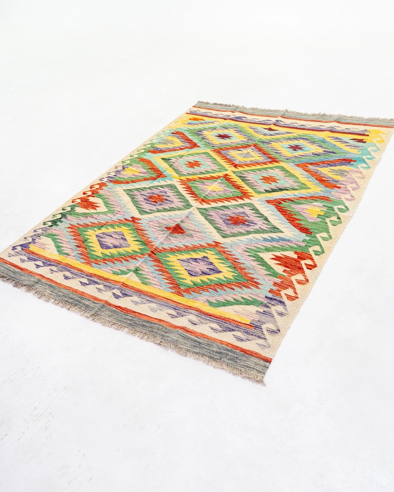 Kilim Afgana/o Mediana/o KAB44 - Imagen 2